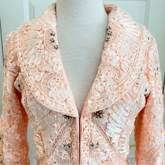 Sue Wong Jackets & Blazers - Sue Wong Jacket Nocturne Stunning Coat Rare Find Size 6 Blush Pink NWT